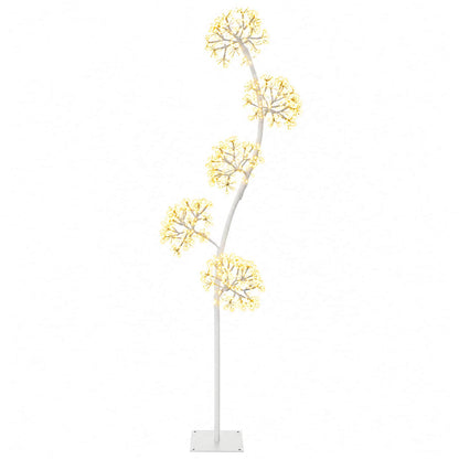 S-Shape LED Christmas Tree White 20 x 20 x 175 cm Steel