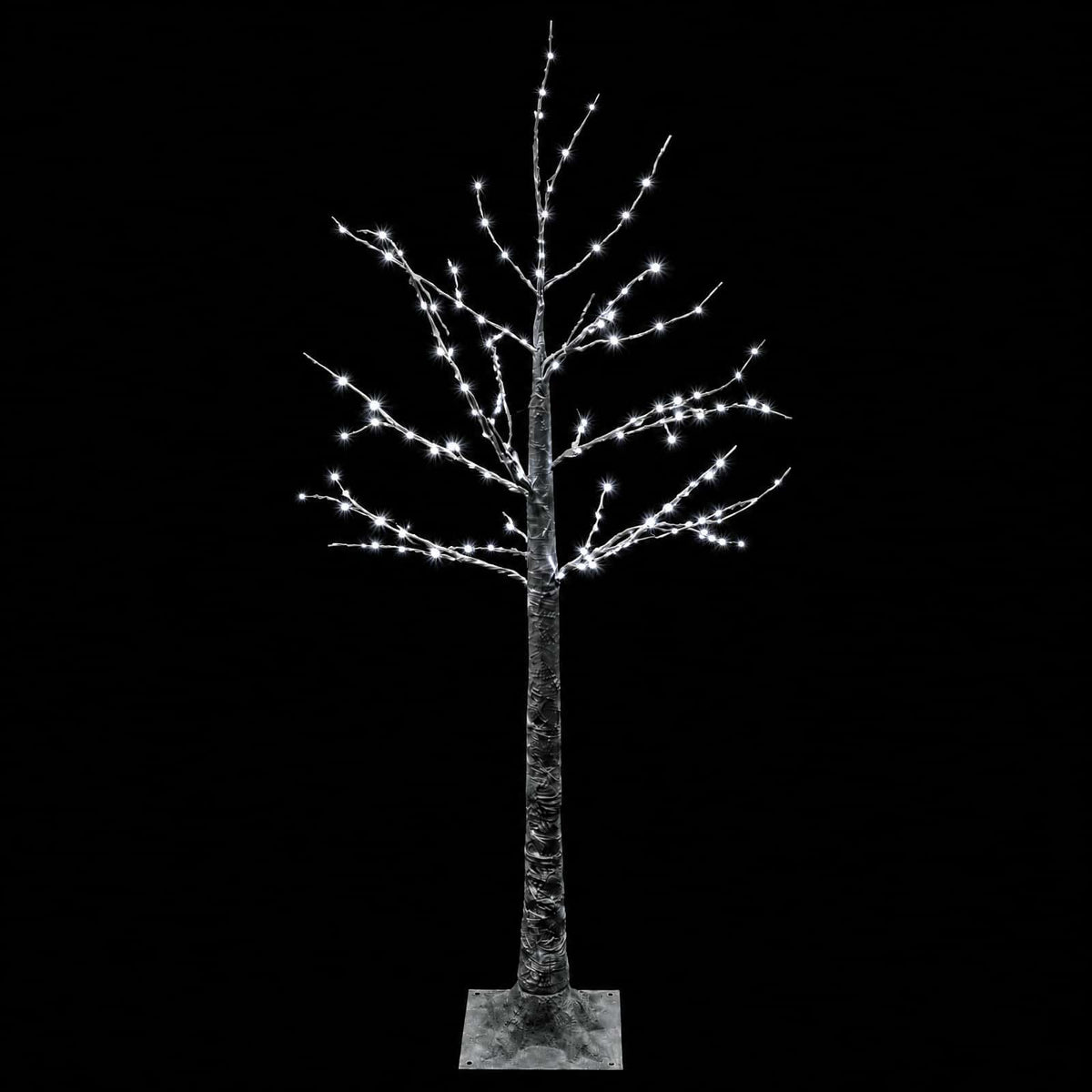 Snow-Covered LED Christmas Tree Brown 22 x 22 x 120 cm Plastic