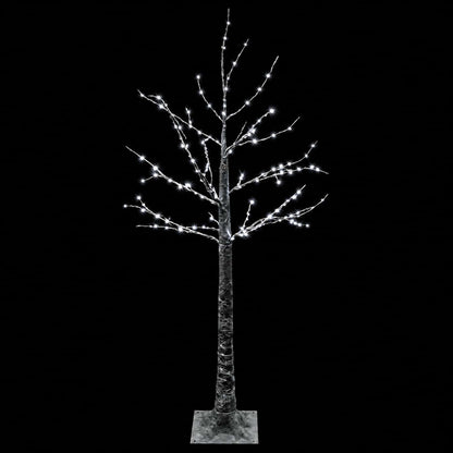 Snow-Covered LED Christmas Tree Brown 22 x 22 x 120 cm Plastic