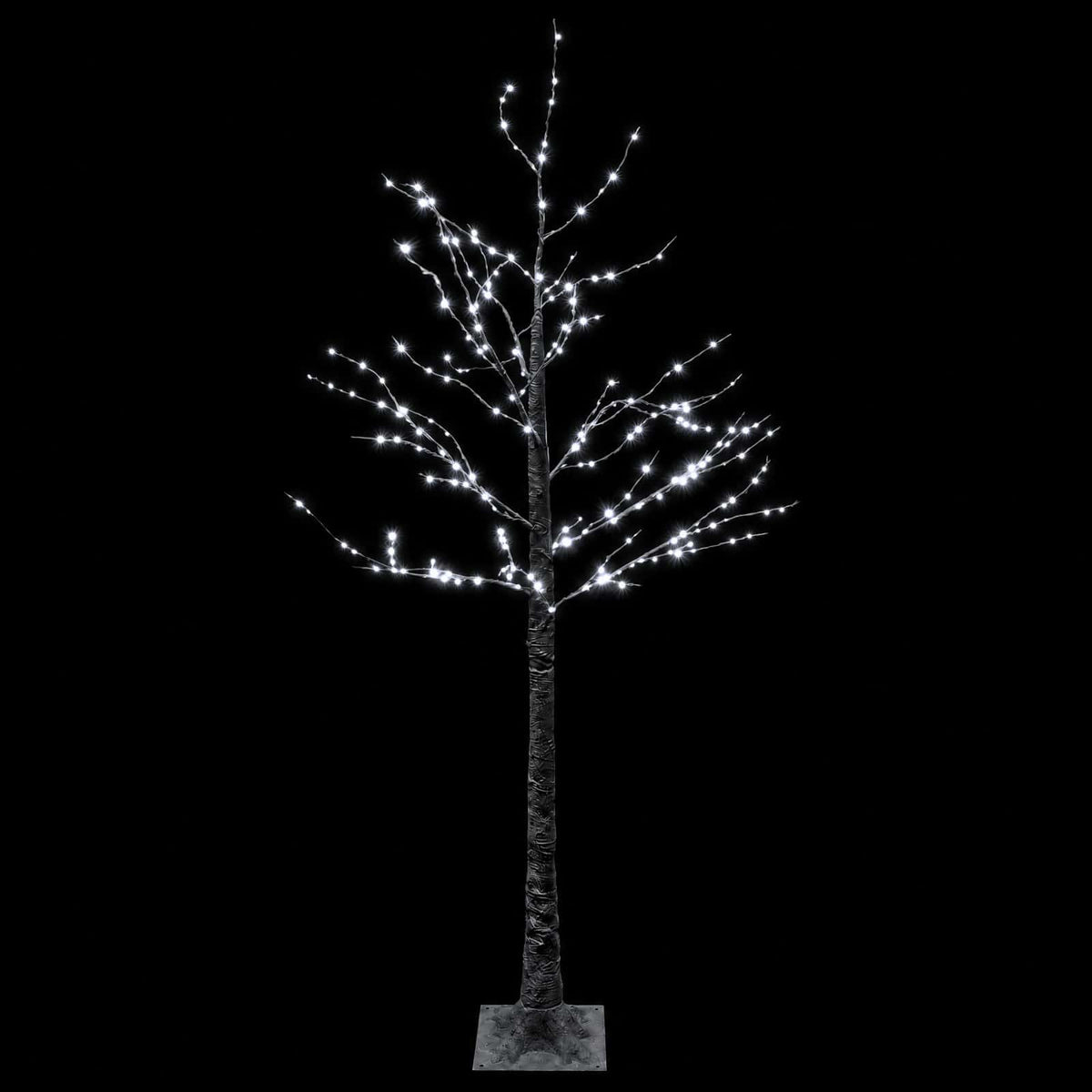 Snow-Covered LED Christmas Tree Brown 22 x 22 x 150 cm Plastic