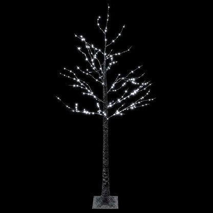 Snow-Covered LED Christmas Tree Brown 22 x 22 x 150 cm Plastic