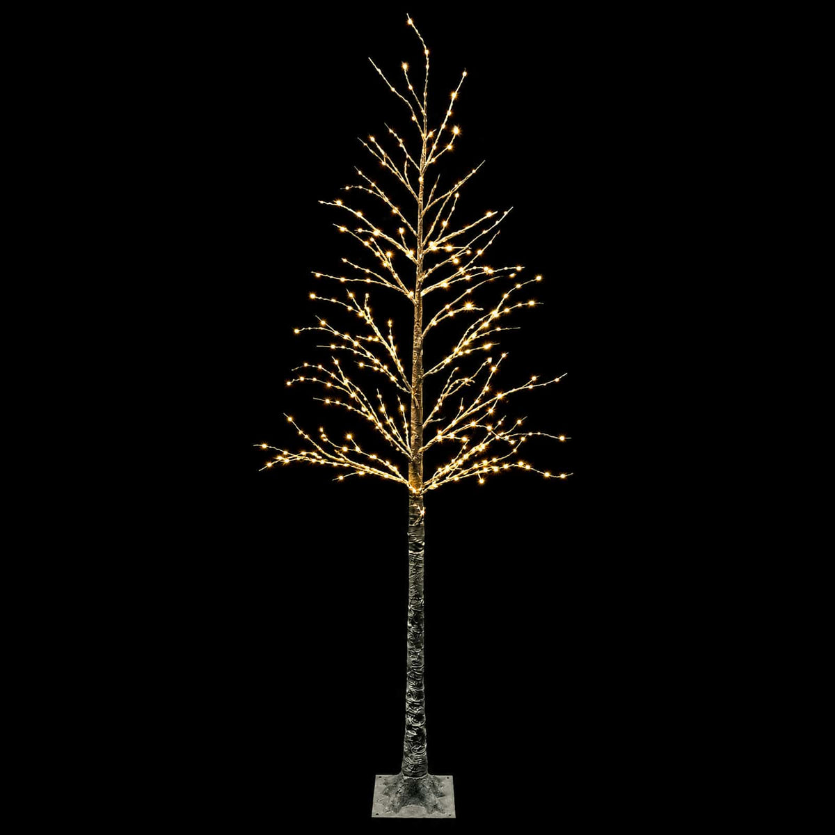Snow-Covered LED Christmas Tree Brown 25 x 25 x 240 cm Plastic