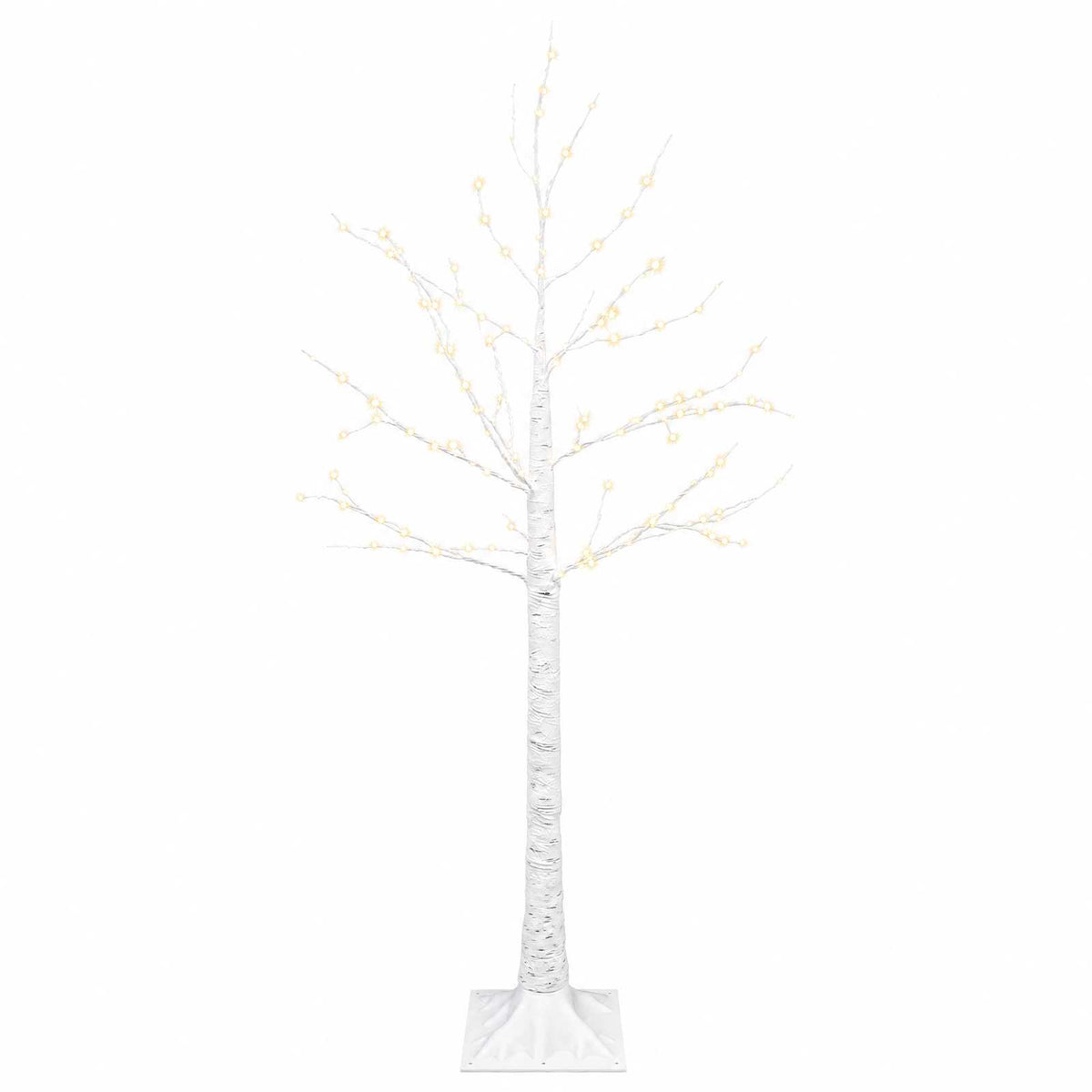 Birch Christmas Tree White 22 x 22 x 120 cm Plastic 174 LEDs