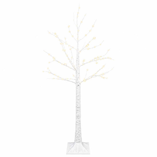 Birch Christmas Tree White 22 x 22 x 120 cm Plastic 174 LEDs