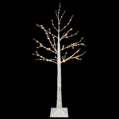 Birch Christmas Tree White 22 x 22 x 120 cm Plastic 174 LEDs