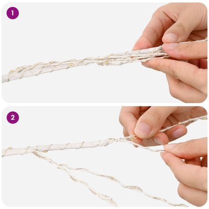 Birch Christmas Tree White 22 x 22 x 120 cm Plastic 174 LEDs