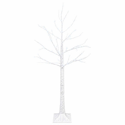Birch Christmas Tree White 22 x 22 x 120 cm Plastic 174 LEDs