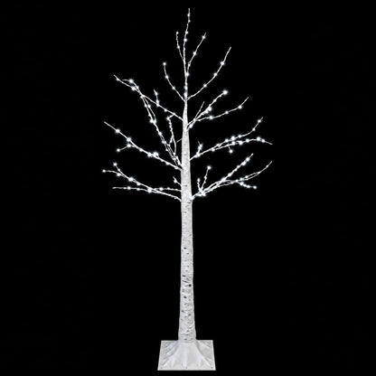 Birch Christmas Tree White 22 x 22 x 120 cm Plastic 174 LEDs