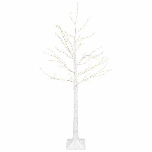 Birch Christmas Tree White 22 x 22 x 150 cm Plastic 232 LEDs
