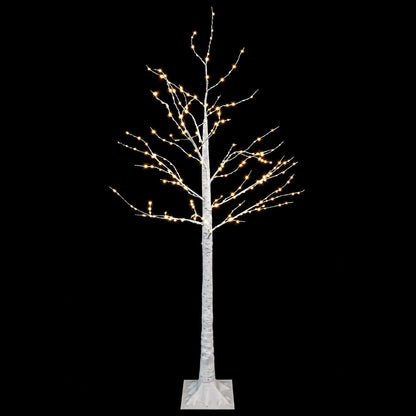 Birch Christmas Tree White 22 x 22 x 150 cm Plastic 232 LEDs