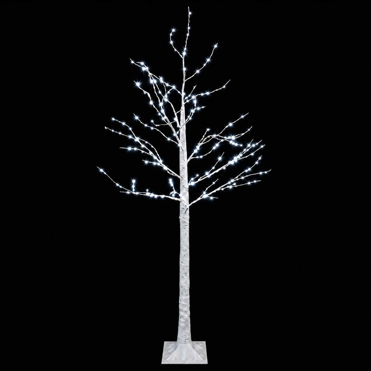 Birch Christmas Tree White 22 x 22 x 150 cm Plastic 232 LEDs