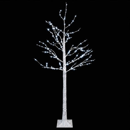 Birch Christmas Tree White 22 x 22 x 150 cm Plastic 232 LEDs
