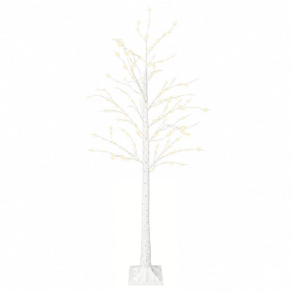 Birch Christmas Tree White 22 x 22 x 180 cm Plastic 319 LEDs