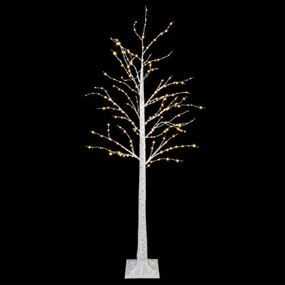 Birch Christmas Tree White 22 x 22 x 180 cm Plastic 319 LEDs