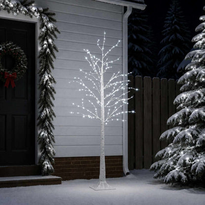 Birch Christmas Tree White 22 x 22 x 180 cm Plastic 319 LEDs
