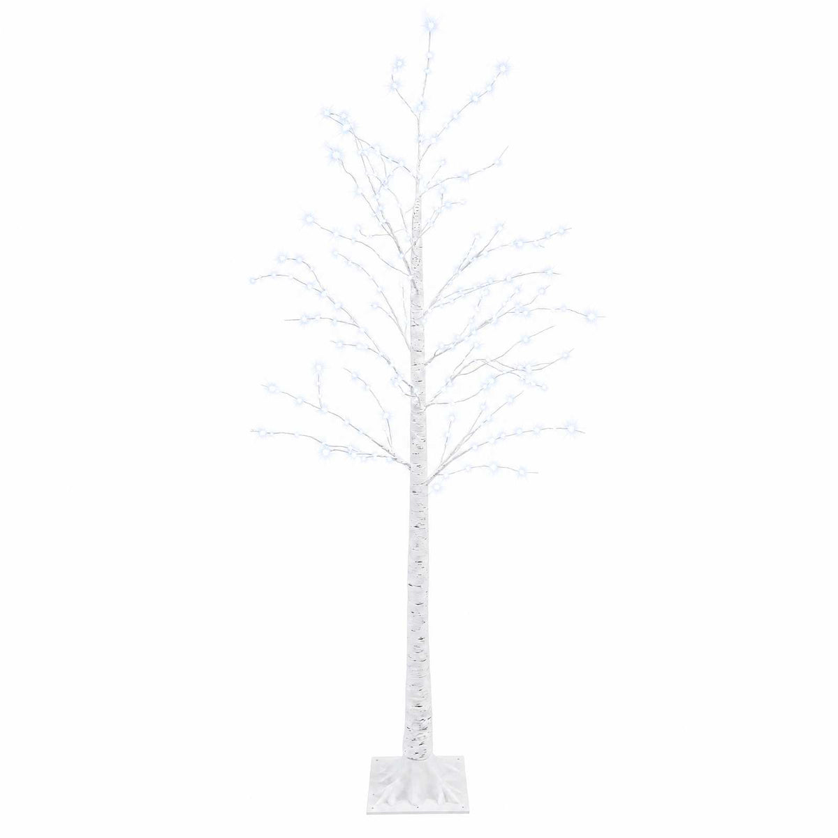 Birch Christmas Tree White 22 x 22 x 180 cm Plastic 319 LEDs