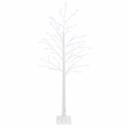 Birch Christmas Tree White 22 x 22 x 180 cm Plastic 319 LEDs