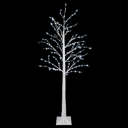 Birch Christmas Tree White 22 x 22 x 180 cm Plastic 319 LEDs