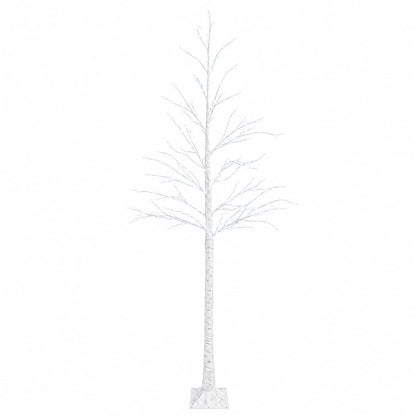Birch Christmas Tree White 25 x 25 x 210 cm Plastic 406 LEDs