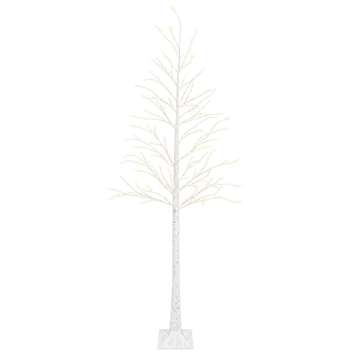 Birch Christmas Tree White 25 x 25 x 240 cm Plastic 493 LEDs