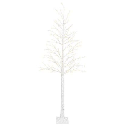 Birch Christmas Tree White 25 x 25 x 240 cm Plastic 493 LEDs