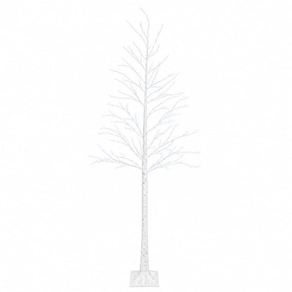 Birch Christmas Tree White 25 x 25 x 240 cm Plastic 493 LEDs