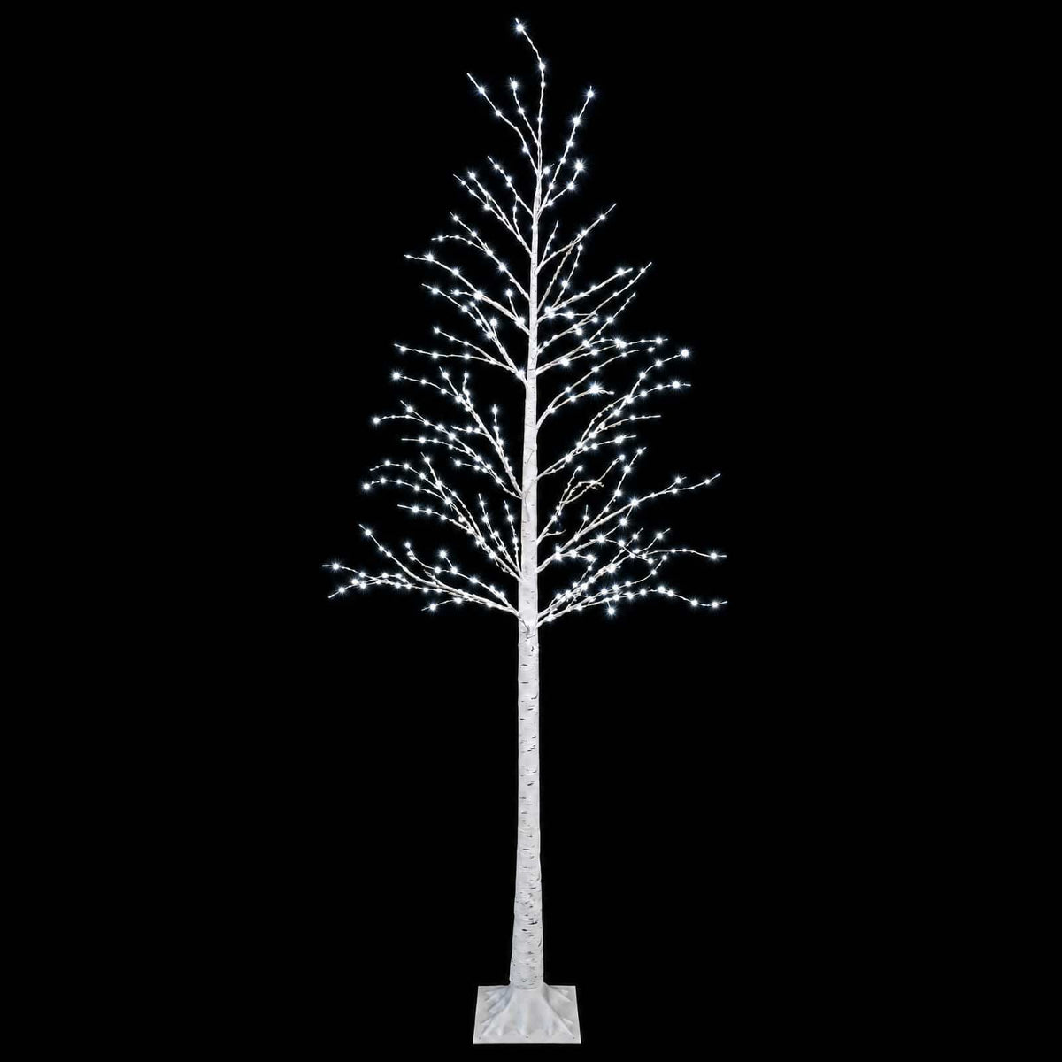 Birch Christmas Tree White 25 x 25 x 240 cm Plastic 493 LEDs