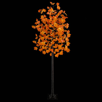 LED Maple Christmas Tree Brown 240 cm Plastic 192 LEDs
