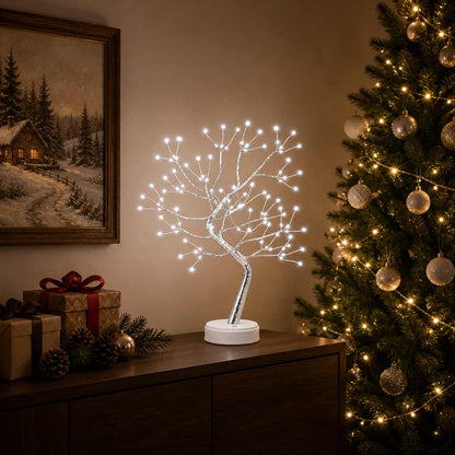 Mini Starburst Christmas Tree 2 pcs Silver 12 x 50 cm Steel