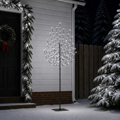 LED Christmas Tree Black 20 x 20 x 180 cm Steel 160 LEDs
