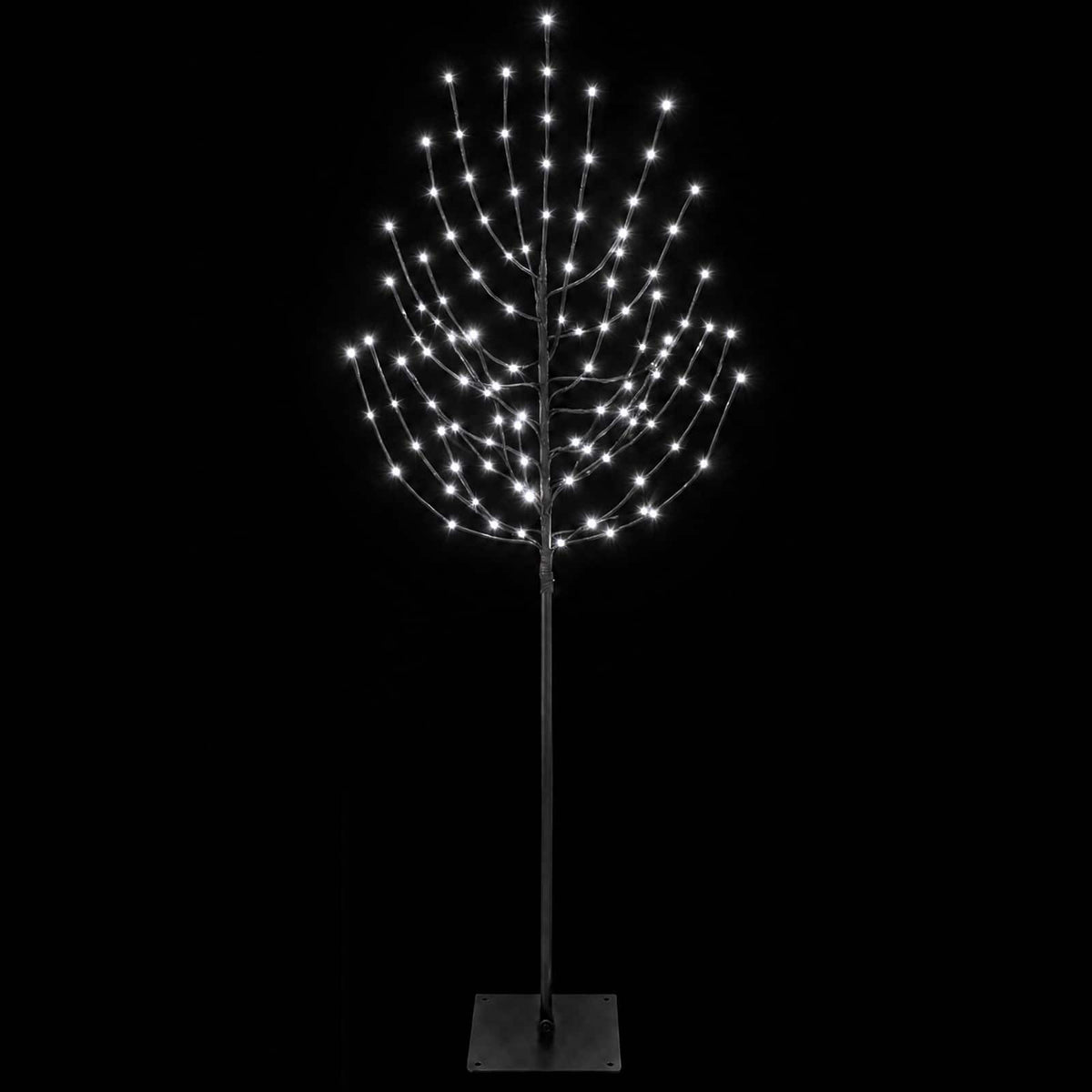LED Christmas Tree Black 20 x 20 x 180 cm Steel 160 LEDs