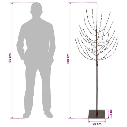LED Christmas Tree Black 20 x 20 x 180 cm Steel 160 LEDs