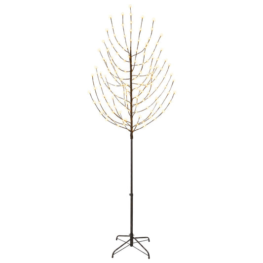 LED Christmas Tree Black 47 x 240 cm Steel 220 LEDs