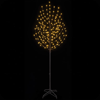 LED Christmas Tree Black 47 x 240 cm Steel 220 LEDs