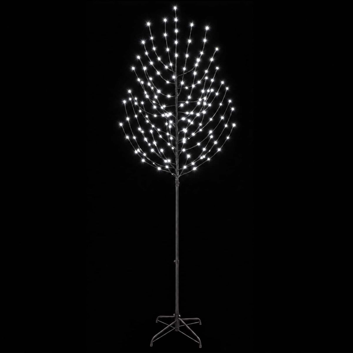 LED Christmas Tree Black 240 cm Steel 220 LEDs