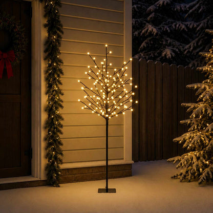 LED Ball Christmas Tree Black 18 x 18 x 120 cm Steel 150 LEDs