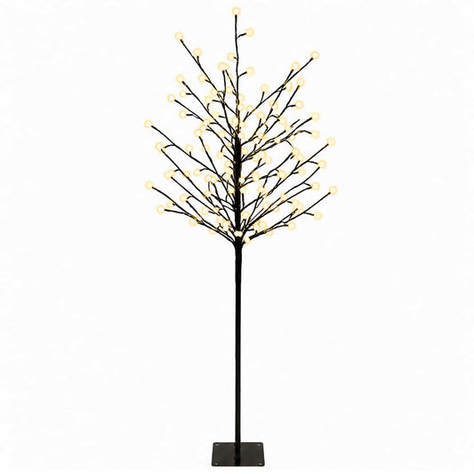 LED Ball Christmas Tree Black 18 x 18 x 120 cm Steel 150 LEDs