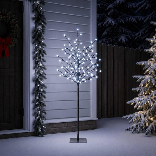 LED Ball Christmas Tree Black 18 x 18 x 120 cm Steel 150 LEDs