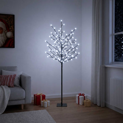 LED Ball Christmas Tree Black 18 x 18 x 120 cm Steel 150 LEDs