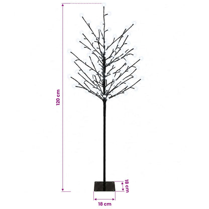 LED Ball Christmas Tree Black 18 x 18 x 120 cm Steel 150 LEDs