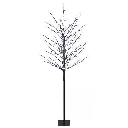 LED Ball Christmas Tree Black 150 cm Steel 185 LEDs