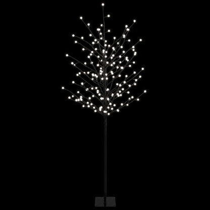 LED Ball Christmas Tree Black 150 cm Steel 185 LEDs