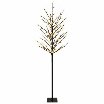 LED Ball Christmas Tree Black 180 cm Steel 220 LEDs