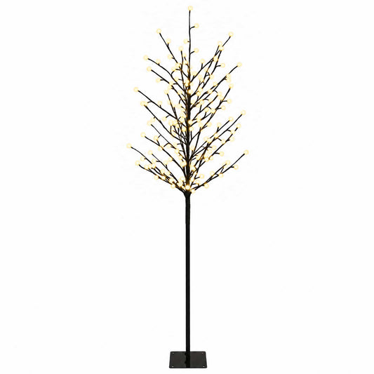 LED Ball Christmas Tree Black 180 cm Steel 220 LEDs