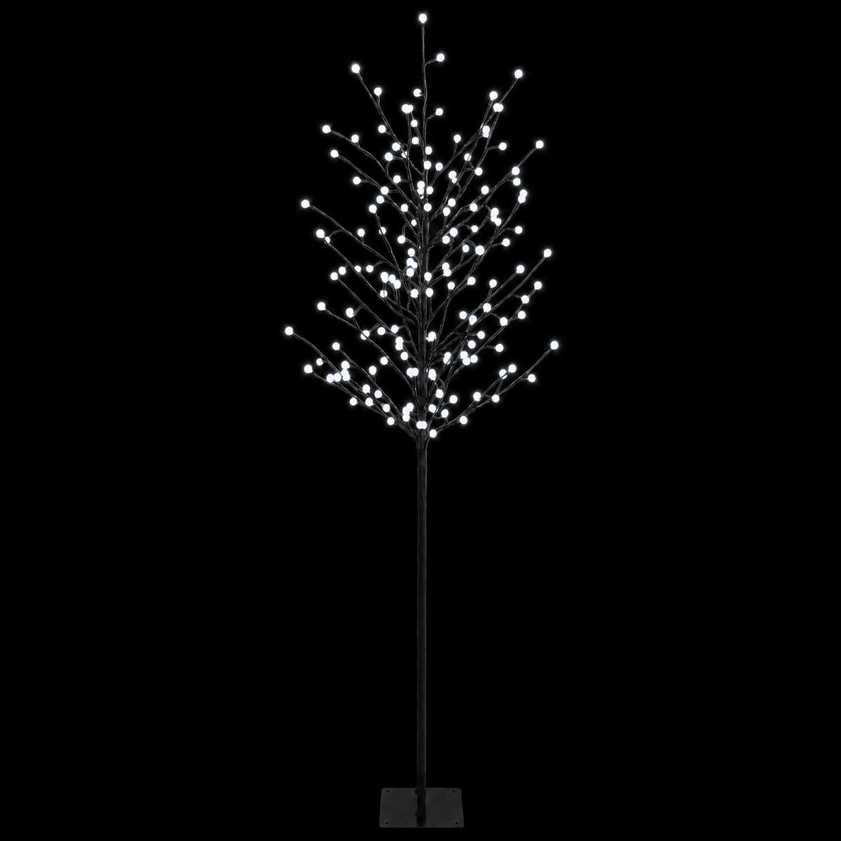 LED Ball Christmas Tree Black 180 cm Steel 220 LEDs