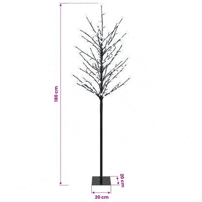 LED Ball Christmas Tree Black 180 cm Steel 220 LEDs