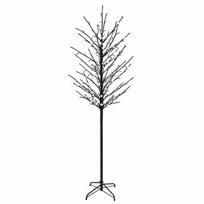 LED Ball Christmas Tree Black 47 x 210 cm Steel 250 LEDs