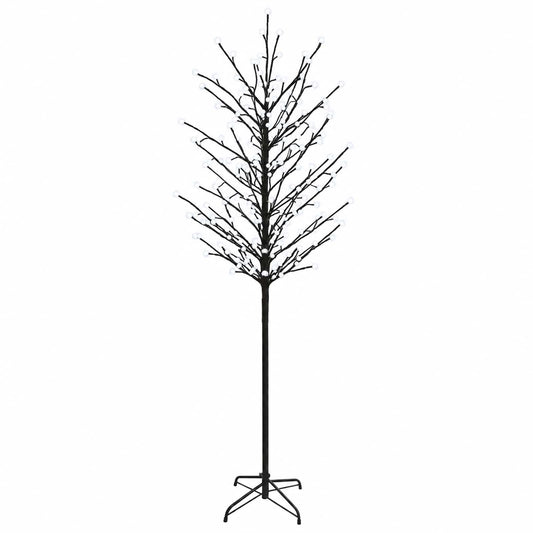 LED Ball Christmas Tree Black 47 x 210 cm Steel 250 LEDs