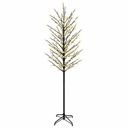 LED Ball Christmas Tree Black 240 cm Steel 280 LEDs