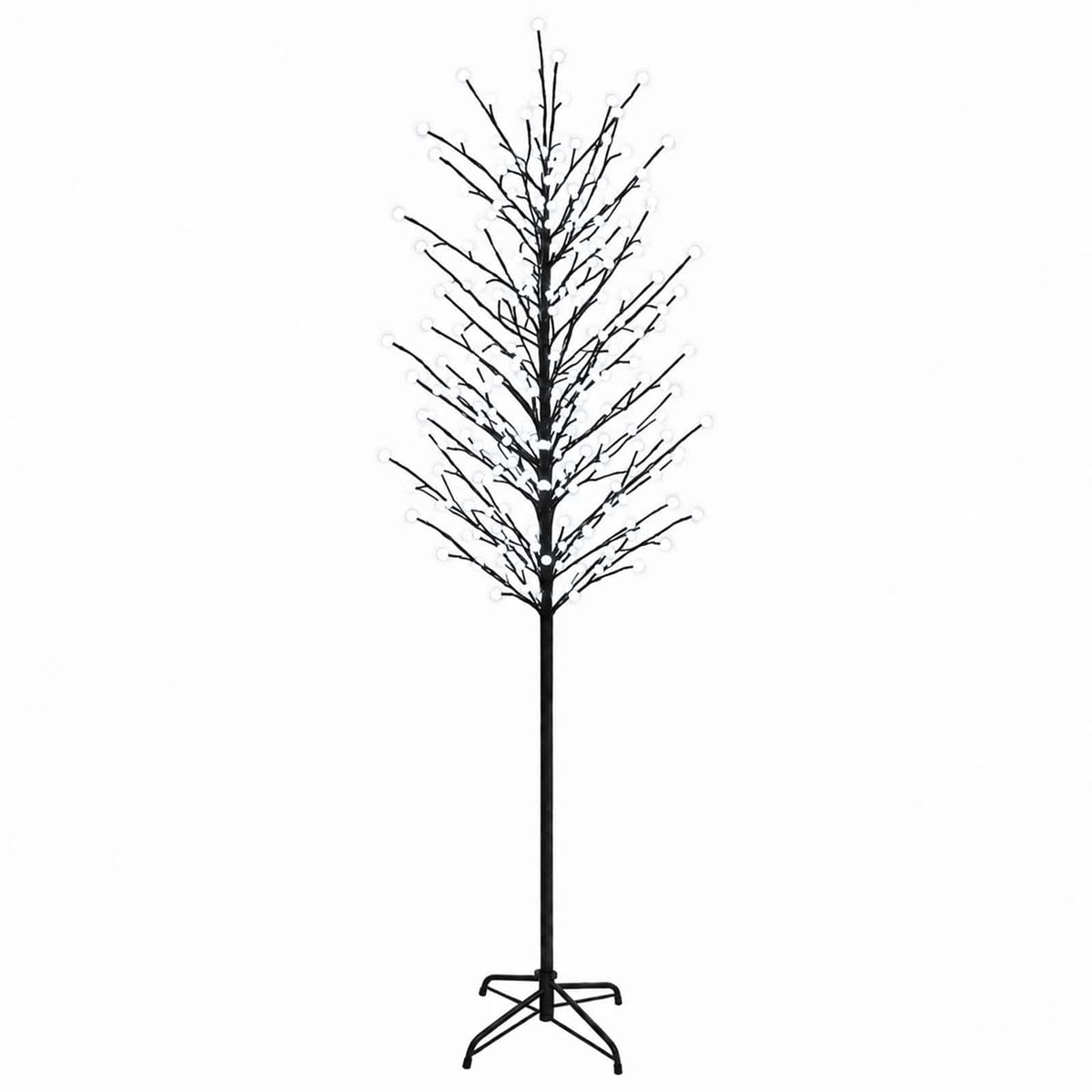 LED Ball Christmas Tree Black 240 cm Steel 280 LEDs
